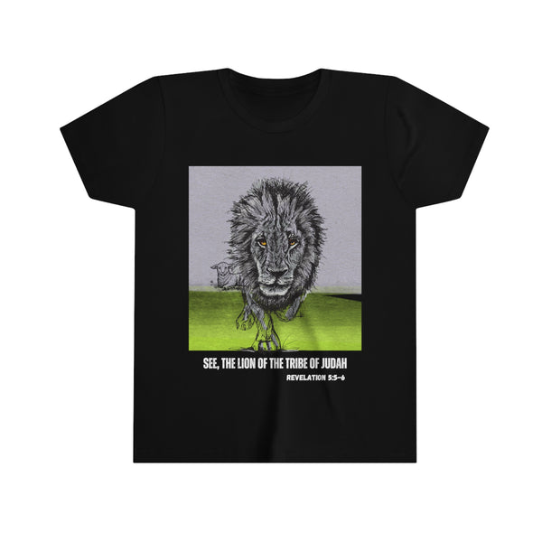 See, the Lion of the Tribe of Judah [Revelation 5:5-6] - Youth Short Sleeve Tee