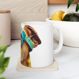 Pitbull in Frames Ceramic Mug 11oz