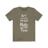 Art and Music | Space and Time | Unisex Jersey Short Sleeve Tee