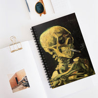 Vincent Van Gogh Head of a Skeleton with a Burning Cigarette Spiral Notebook, Classroom Notebook, School Notebook - Ruled Line