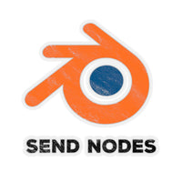 Blender Send Nodes, Blender 3D, Blender Software, 3D computer graphics software, Virtual Reality, Blender Nodes Stickers