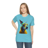 Blue Dog in a Yellow Hood Shirt