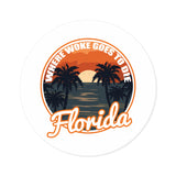 Florida Where Woke Goes to Die Round Stickers, Indoor\Outdoor