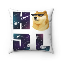 Doge HODL In Space Square Pillow