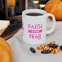 Faith Over Fear Pink [Isaiah 35:4] Ceramic Mug 11oz