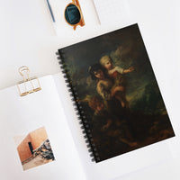 Thomas Gainsborough - Cottage Children (The Wood Gatherers) Spiral Notebook - Ruled Line