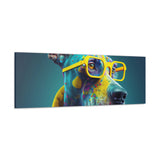 Blue Dog in a Yellow Hood - Canvas Gallery Wraps