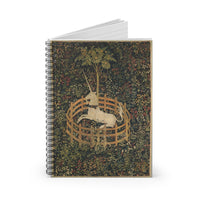 The Unicorn Rests in a Garden (from the Unicorn Tapestries) | Spiral Notebook - Ruled Line