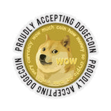 Dogecoin Accepted [Black Lettering] - Retailer Stickers