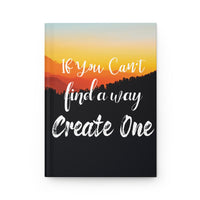 Mountain Sunset Motivational Hardcover Journal, Inspirational Quote, Daily Journal, Your Life Story