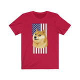Doge USA Shirt, 4th of July, America, Merica, US flag, Dogecoin, Crypto, Meme Shirt