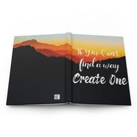 Mountain Sunset Motivational Hardcover Journal, Inspirational Quote, Daily Journal, Your Life Story