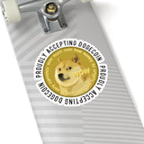 Dogecoin Accepted [Black Lettering] - Retailer Stickers