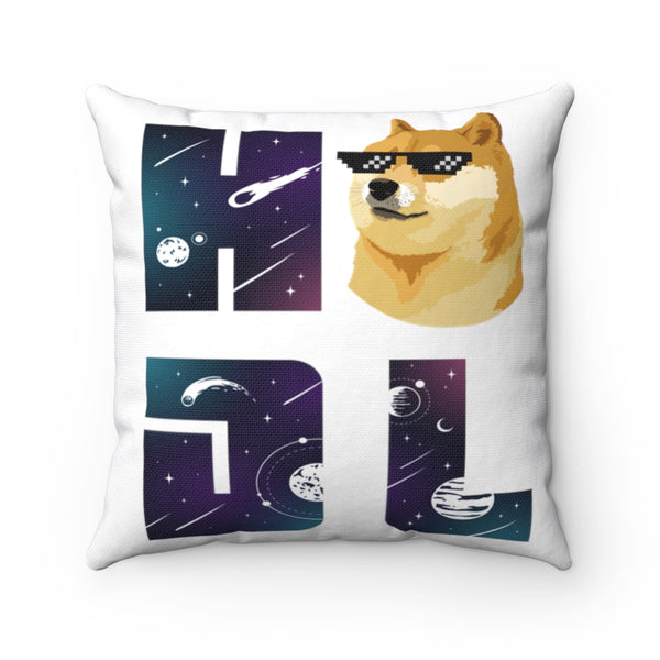 Doge HODL In Space Square Pillow