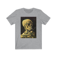 Vincent van Gogh Head of a Skeleton with a Burning Cigarette Shirt, Van Gogh Art, Smoking Skeleton, Super Soft Shirt